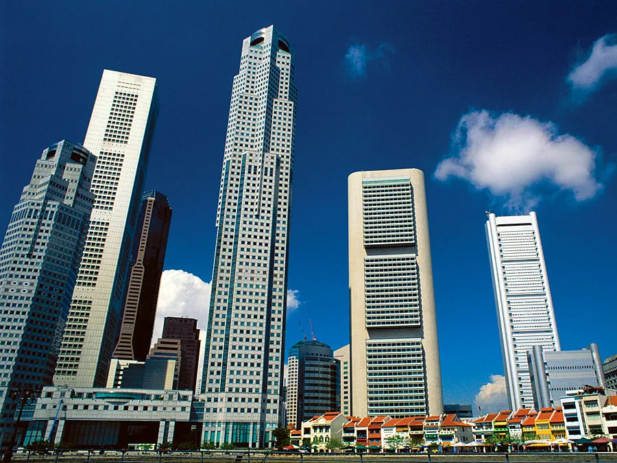 City skyline of modern high-rise towers